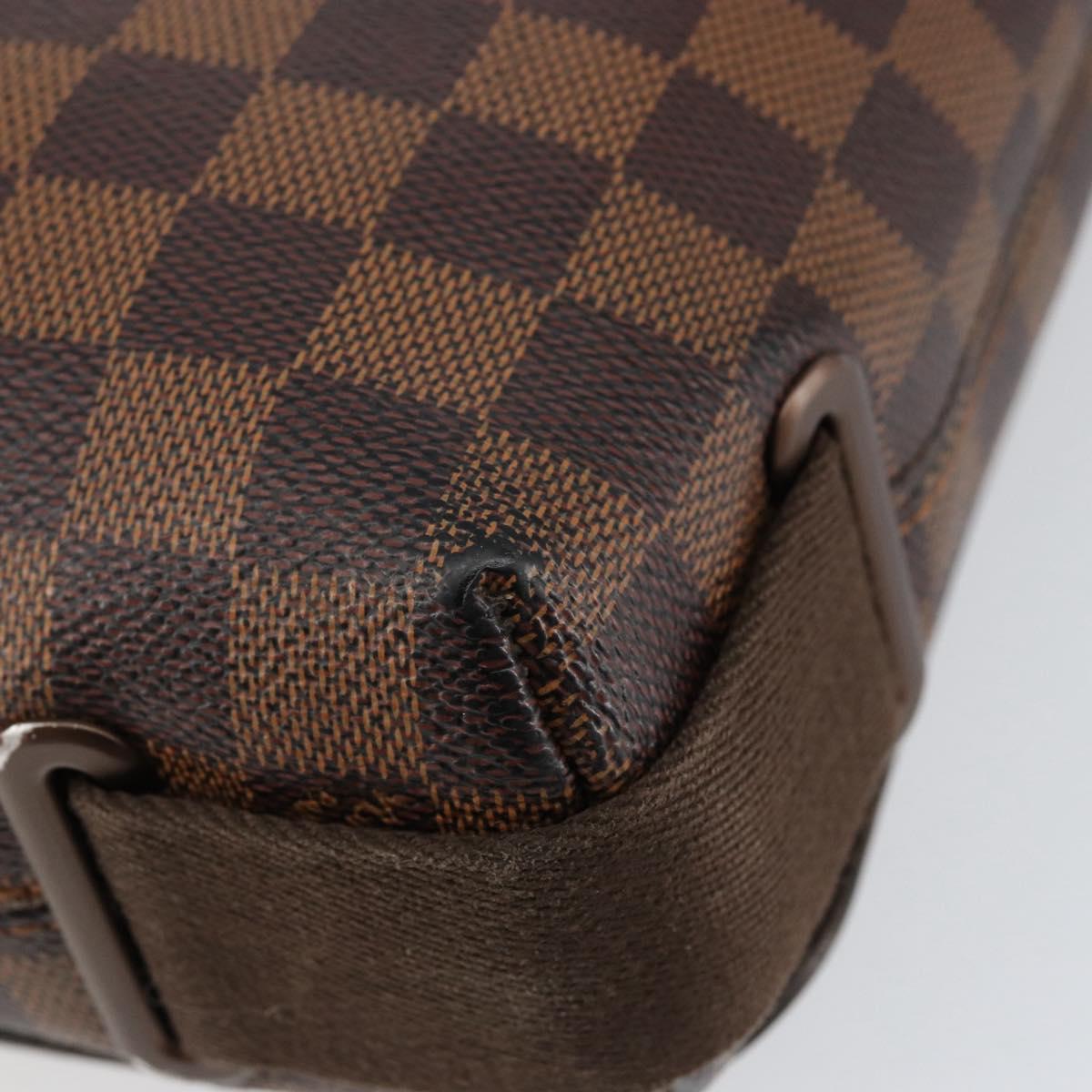 LOUIS VUITTON Damier Ebene Brooklyn PM Shoulder Bag N51210 LV Auth 153139