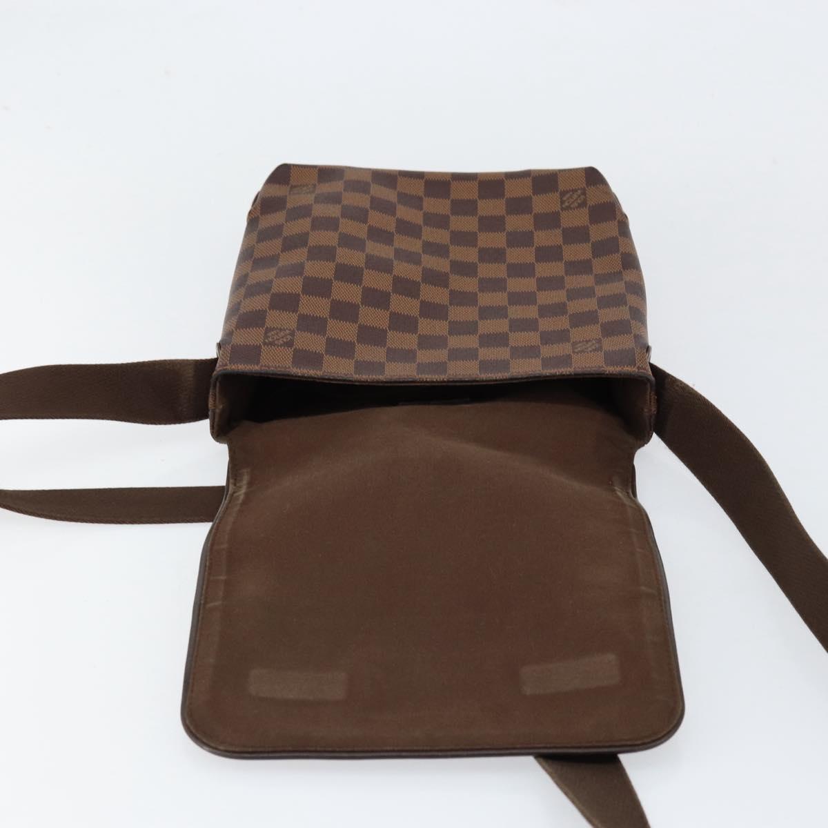 LOUIS VUITTON Damier Ebene Brooklyn PM Shoulder Bag N51210 LV Auth 153139