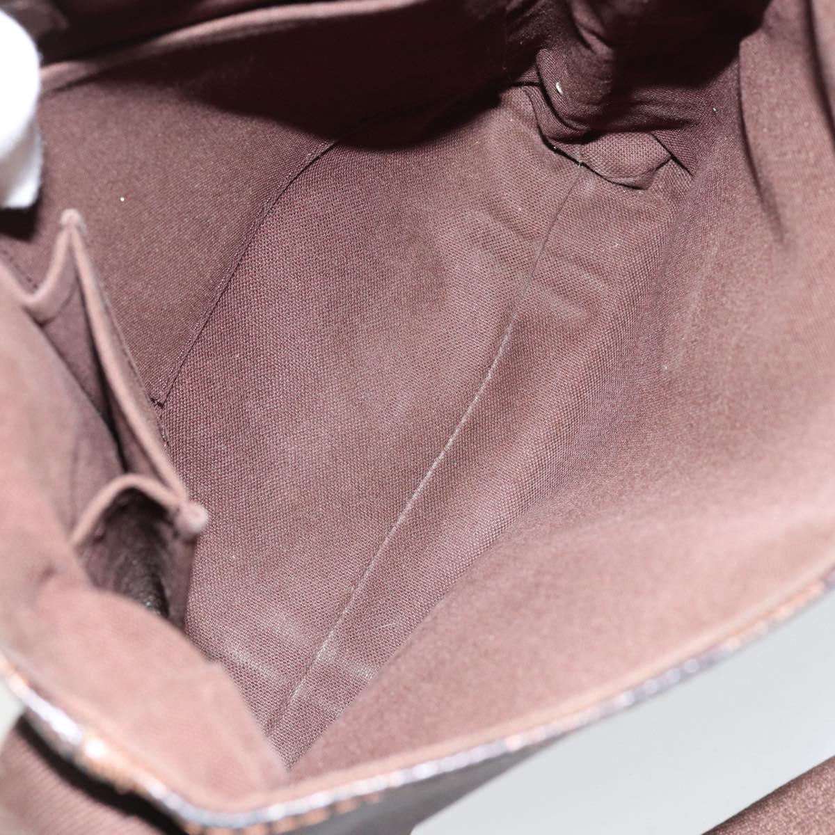 LOUIS VUITTON Damier Ebene Brooklyn PM Shoulder Bag N51210 LV Auth 153139