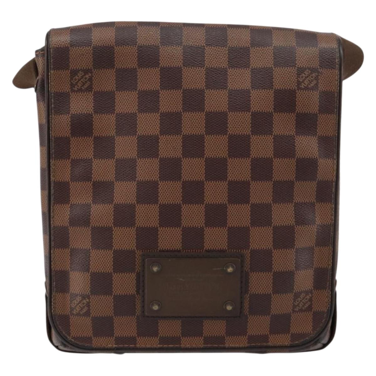 LOUIS VUITTON Damier Ebene Brooklyn PM Shoulder Bag N51210 LV Auth 153139