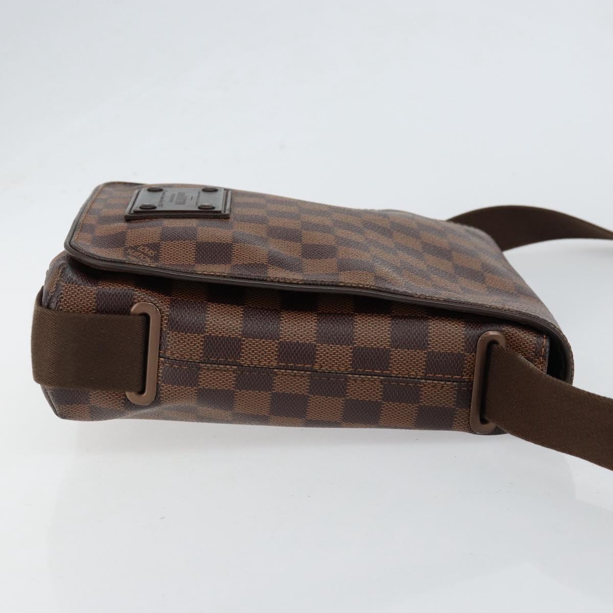LOUIS VUITTON Damier Ebene Brooklyn PM Shoulder Bag N51210 LV Auth 153139