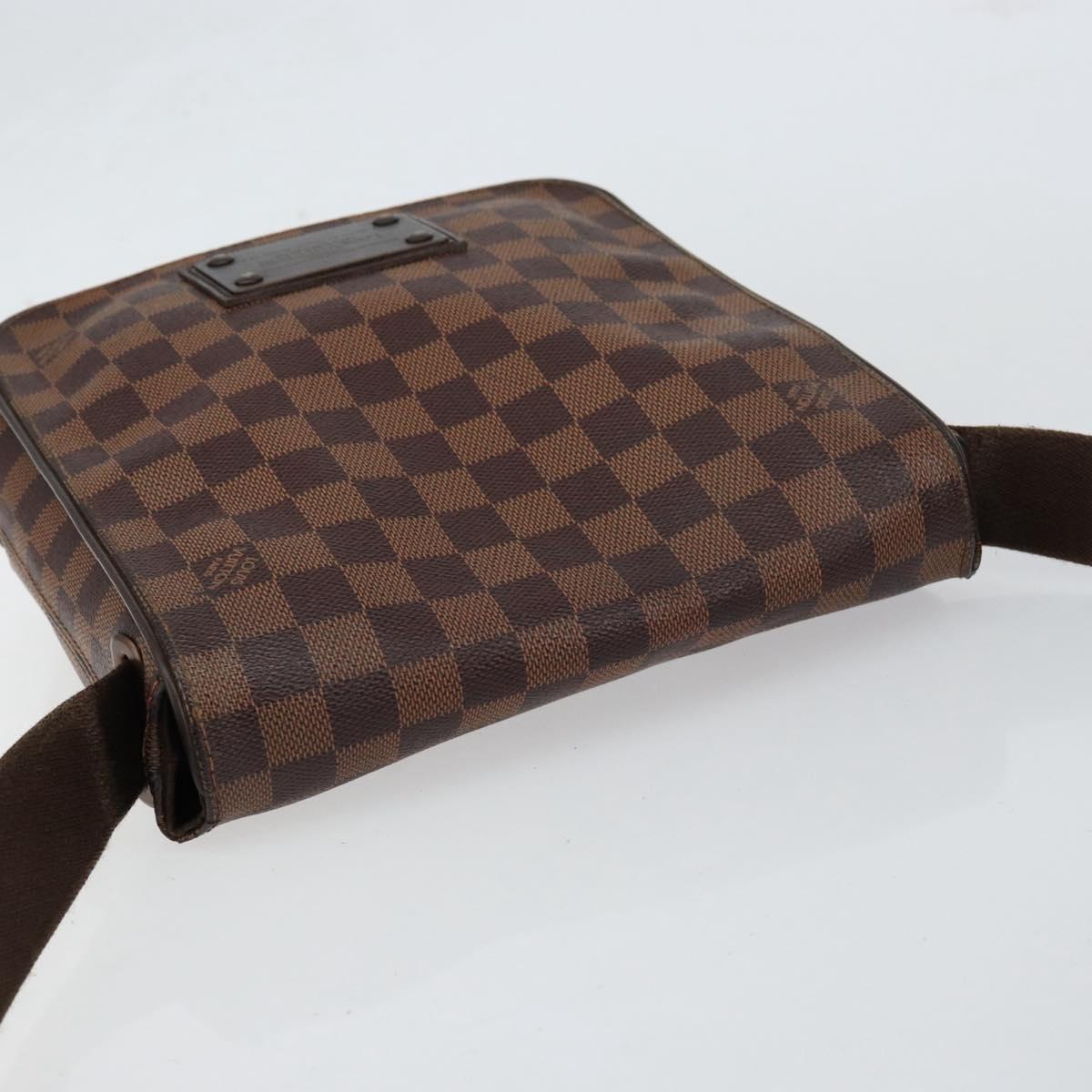 LOUIS VUITTON Damier Ebene Brooklyn PM Shoulder Bag N51210 LV Auth 153139
