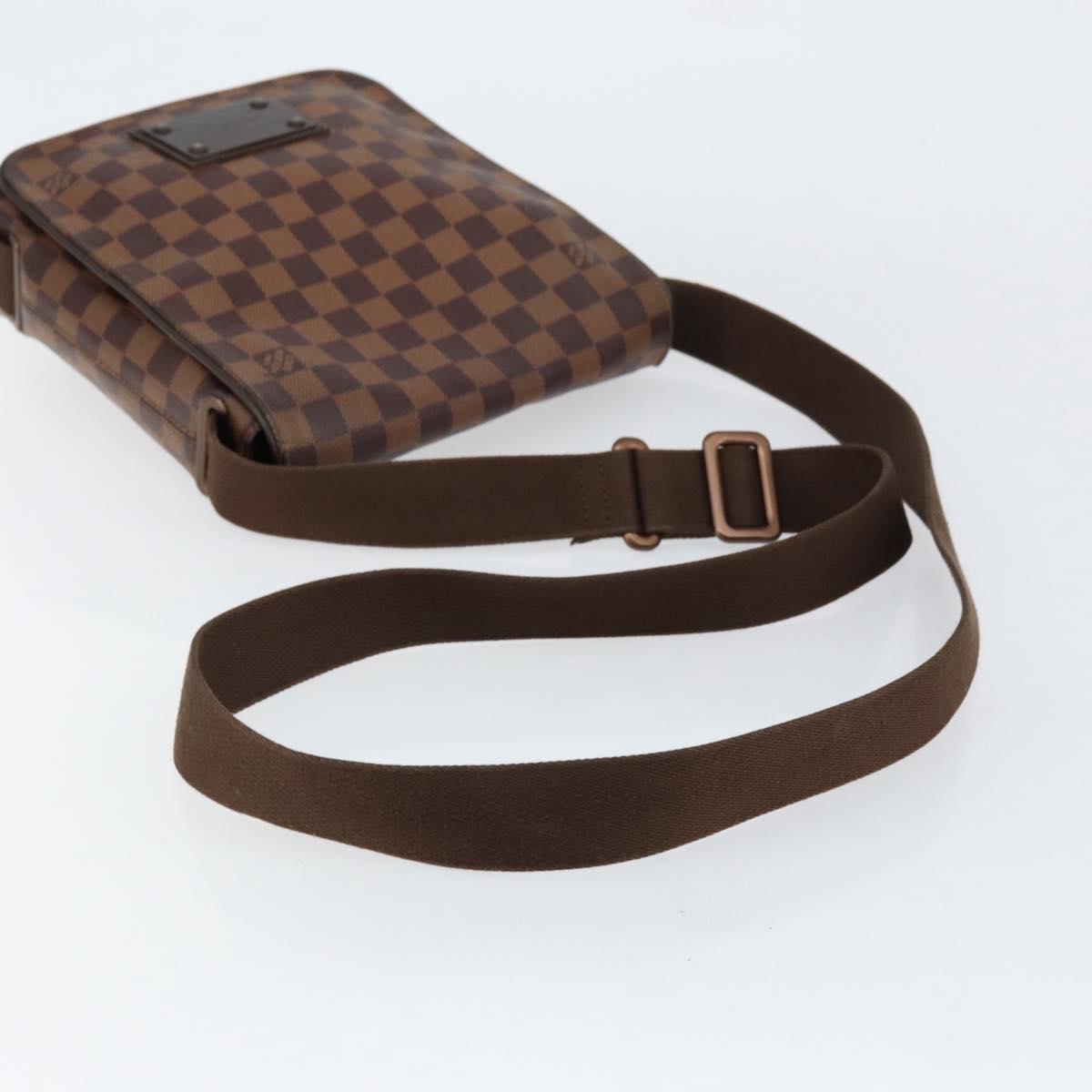 LOUIS VUITTON Damier Ebene Brooklyn PM Shoulder Bag N51210 LV Auth 153139