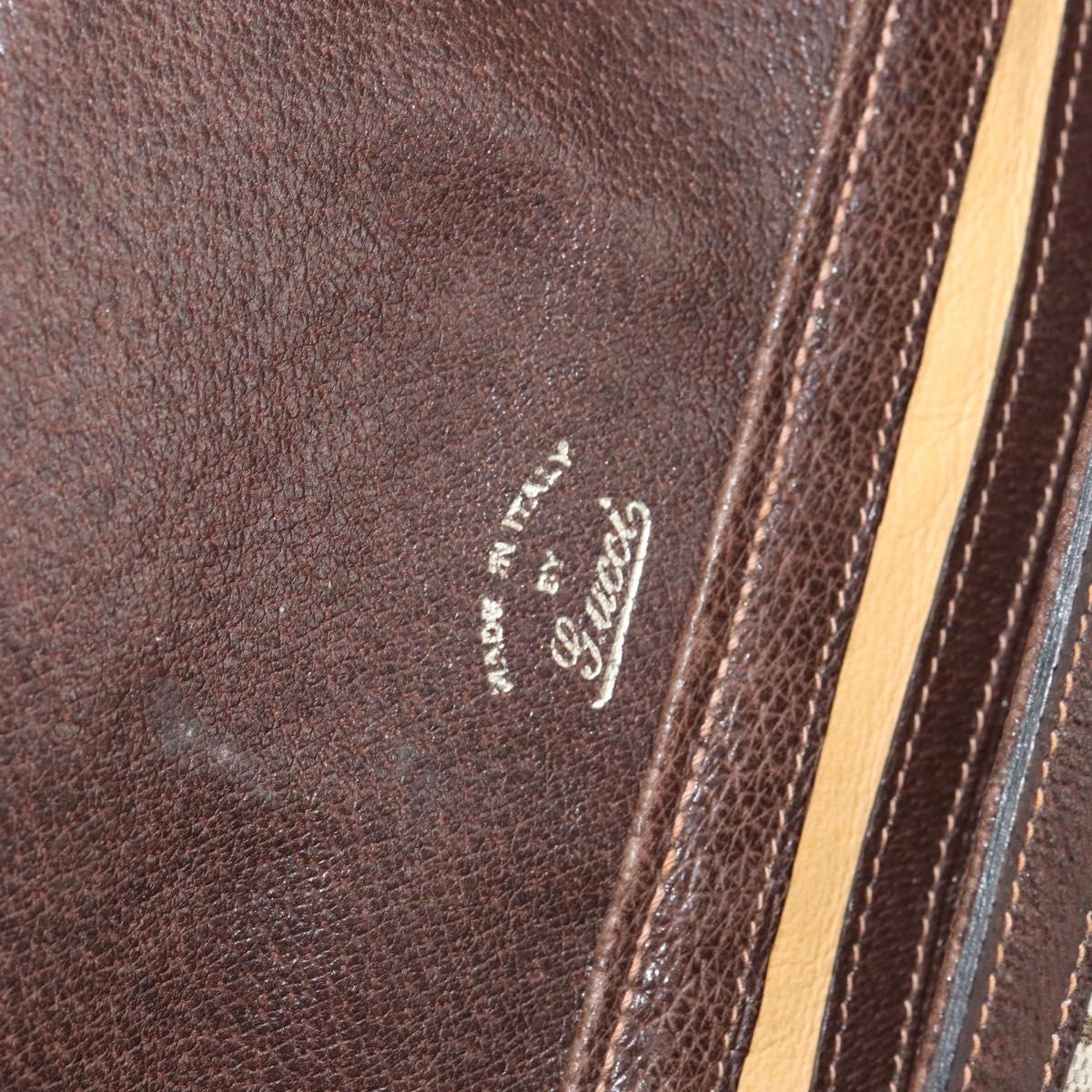 GUCCI GG Supreme Shoulder Bag PVC Beige Gold Auth 153152