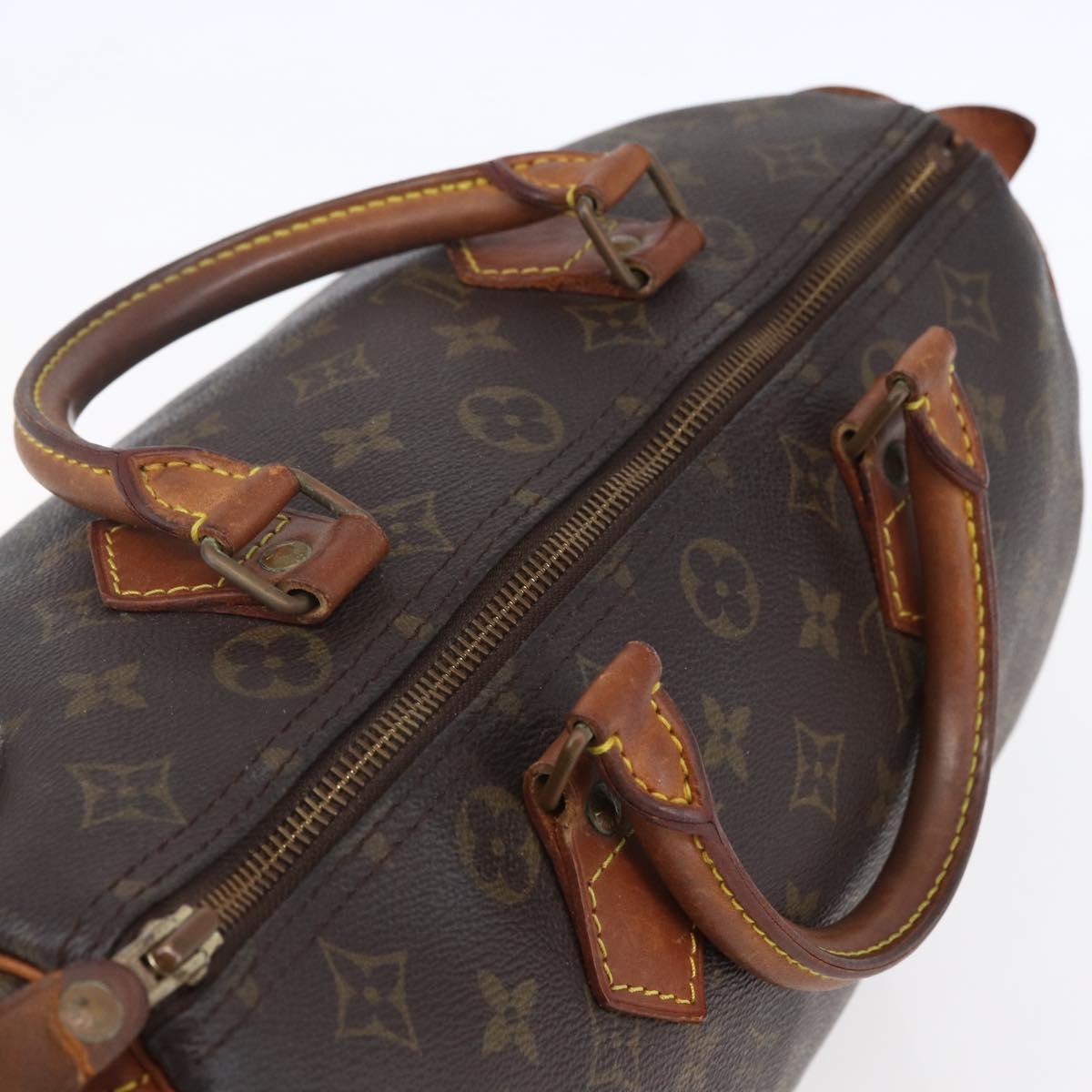 LOUIS VUITTON Monogram Speedy 30 Hand Bag M41526 LV Auth 153156