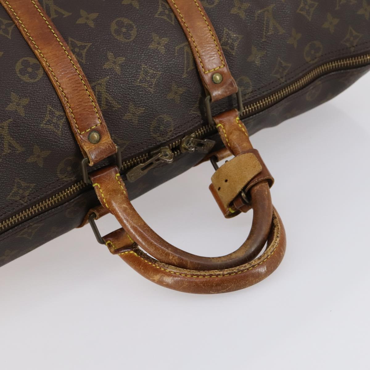 LOUIS VUITTON Monogram Keepall Bandouliere 45 Boston Bag M41418 LV Auth 153159