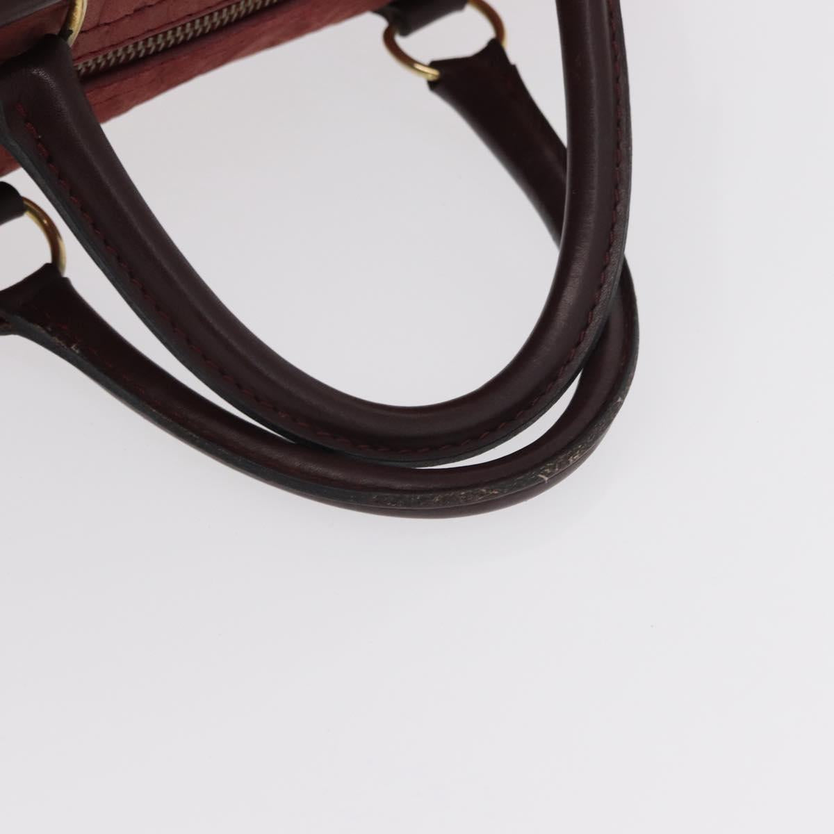 Christian Dior Trotter Canvas Boston Bag Red Gold Auth 153162