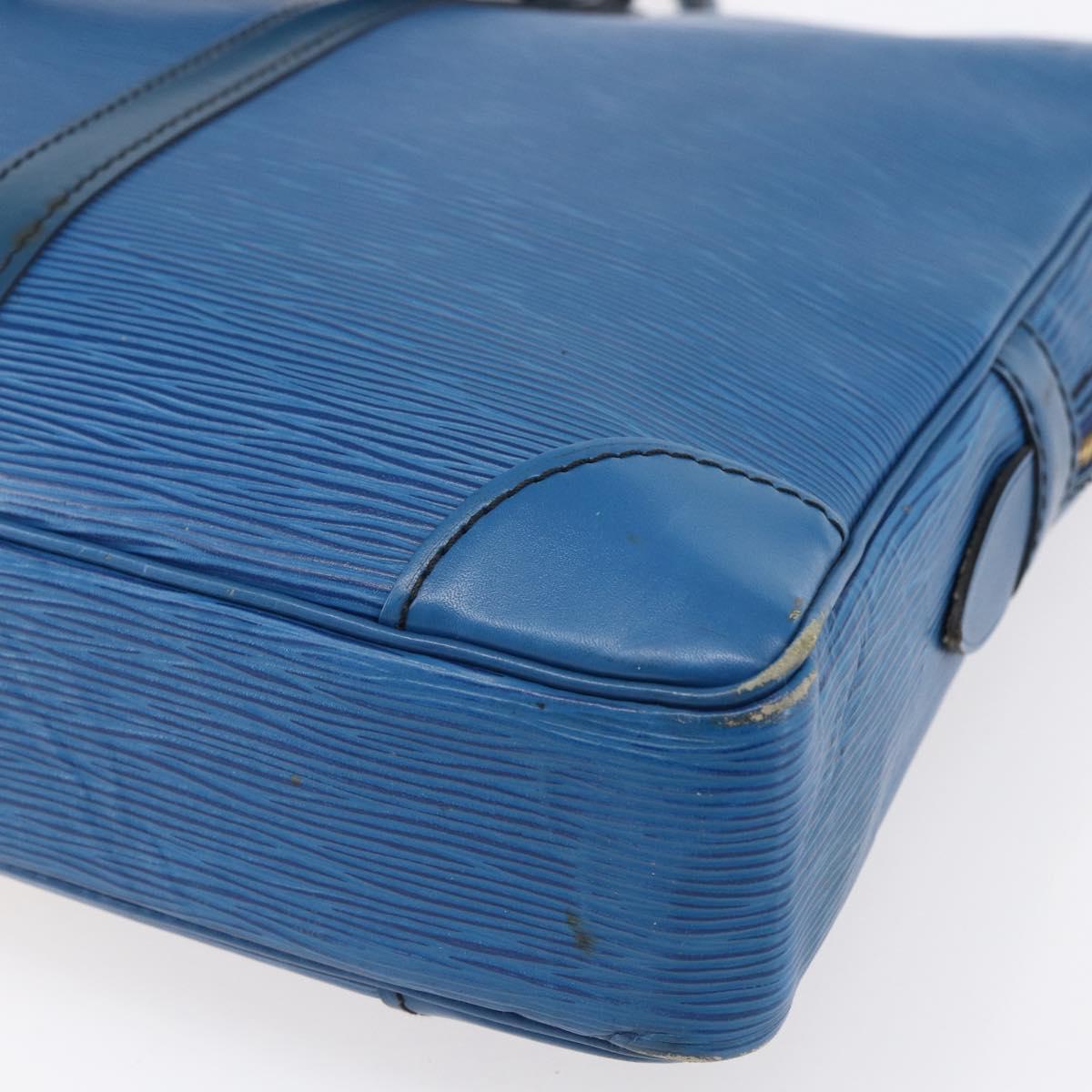 LOUIS VUITTON Epi Porte Documents Voyage Business Bag Blue M54475 Auth 153164