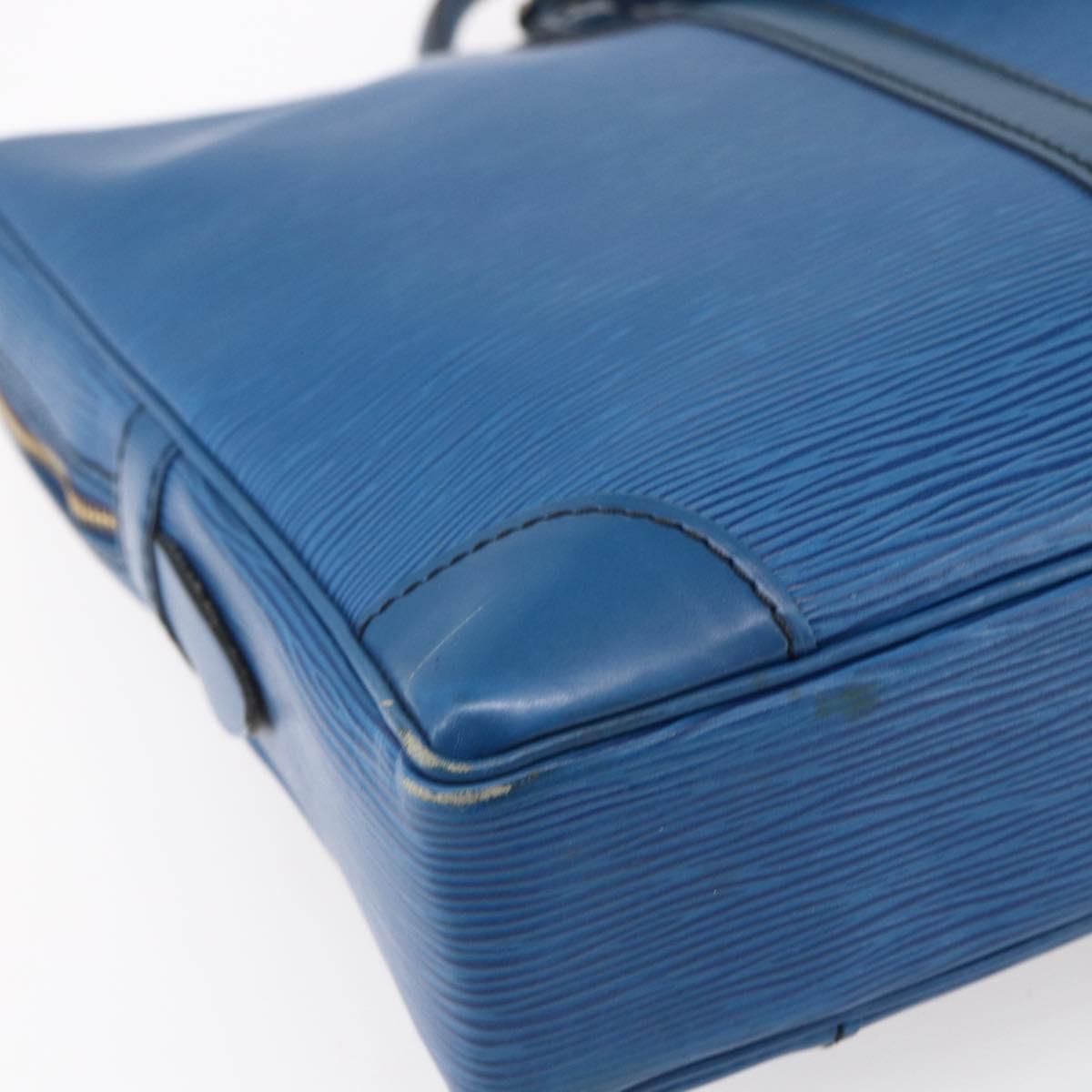 LOUIS VUITTON Epi Porte Documents Voyage Business Bag Blue M54475 Auth 153164