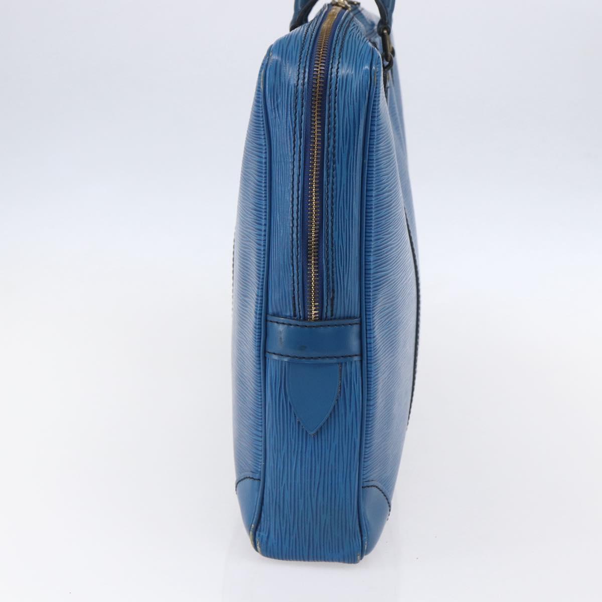 LOUIS VUITTON Epi Porte Documents Voyage Business Bag Blue M54475 Auth 153164