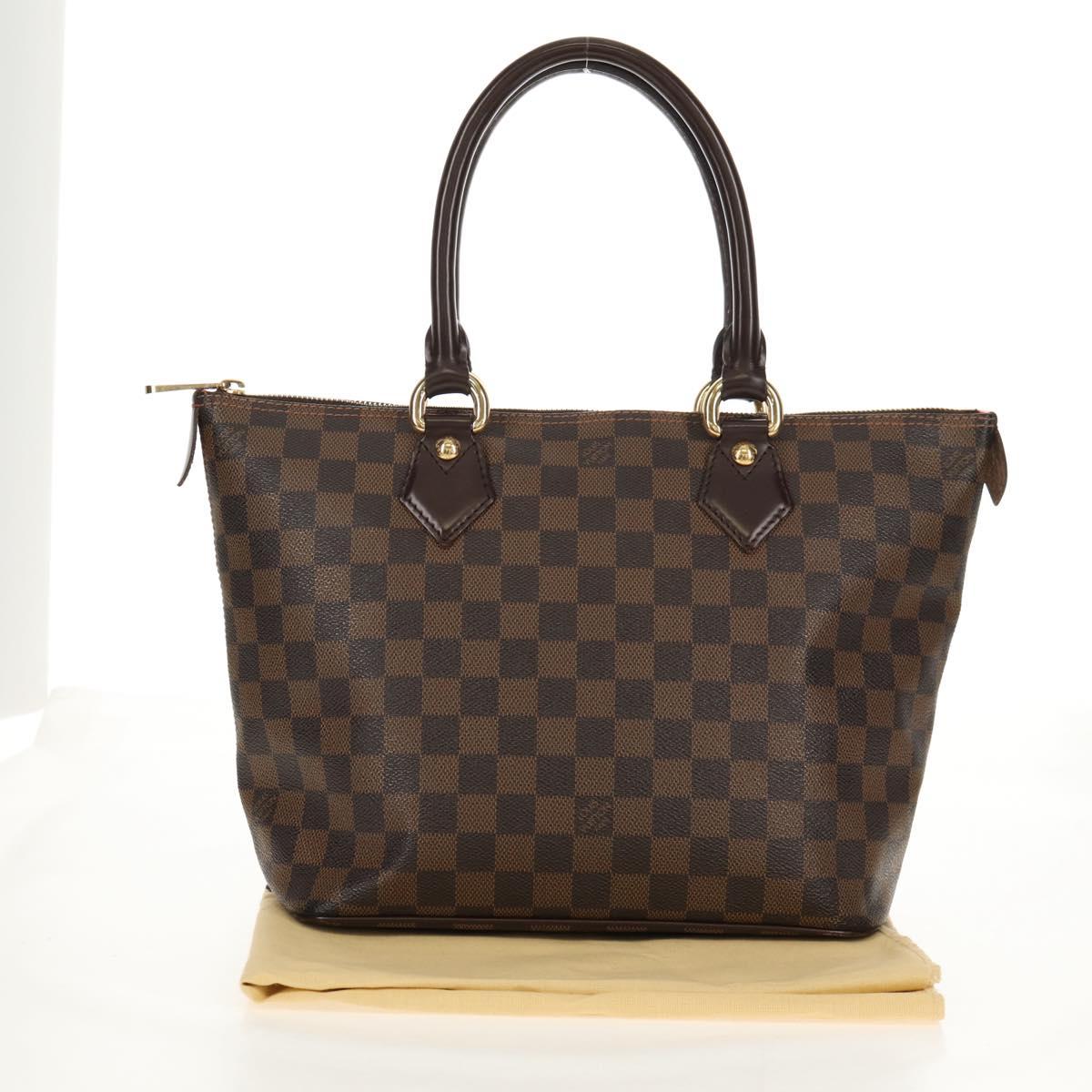 LOUIS VUITTON Damier Ebene Saleya PM Tote Bag N51183 LV Auth 153166V