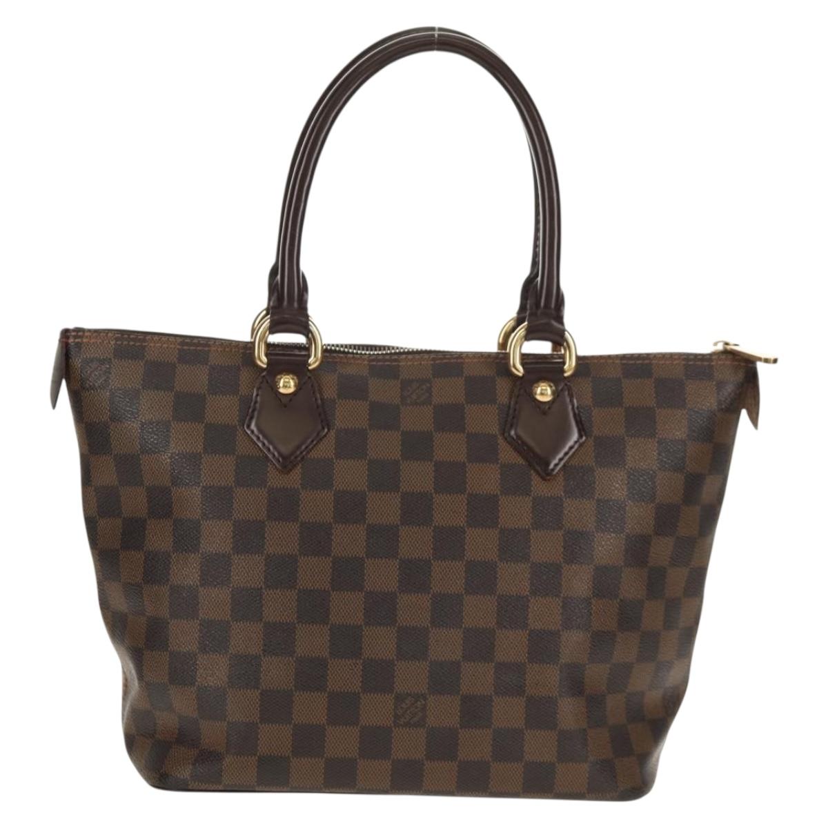 LOUIS VUITTON Damier Ebene Saleya PM Tote Bag N51183 LV Auth 153166V