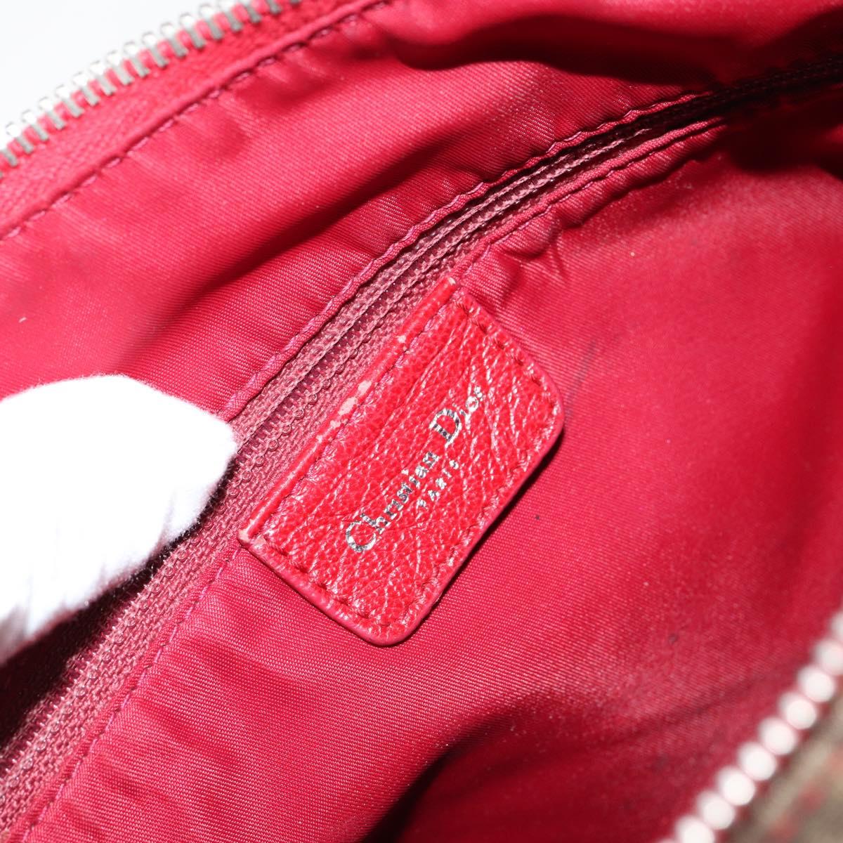 Christian Dior Trotter Canvas Shoulder Bag Rasta Color Beige Auth 153168