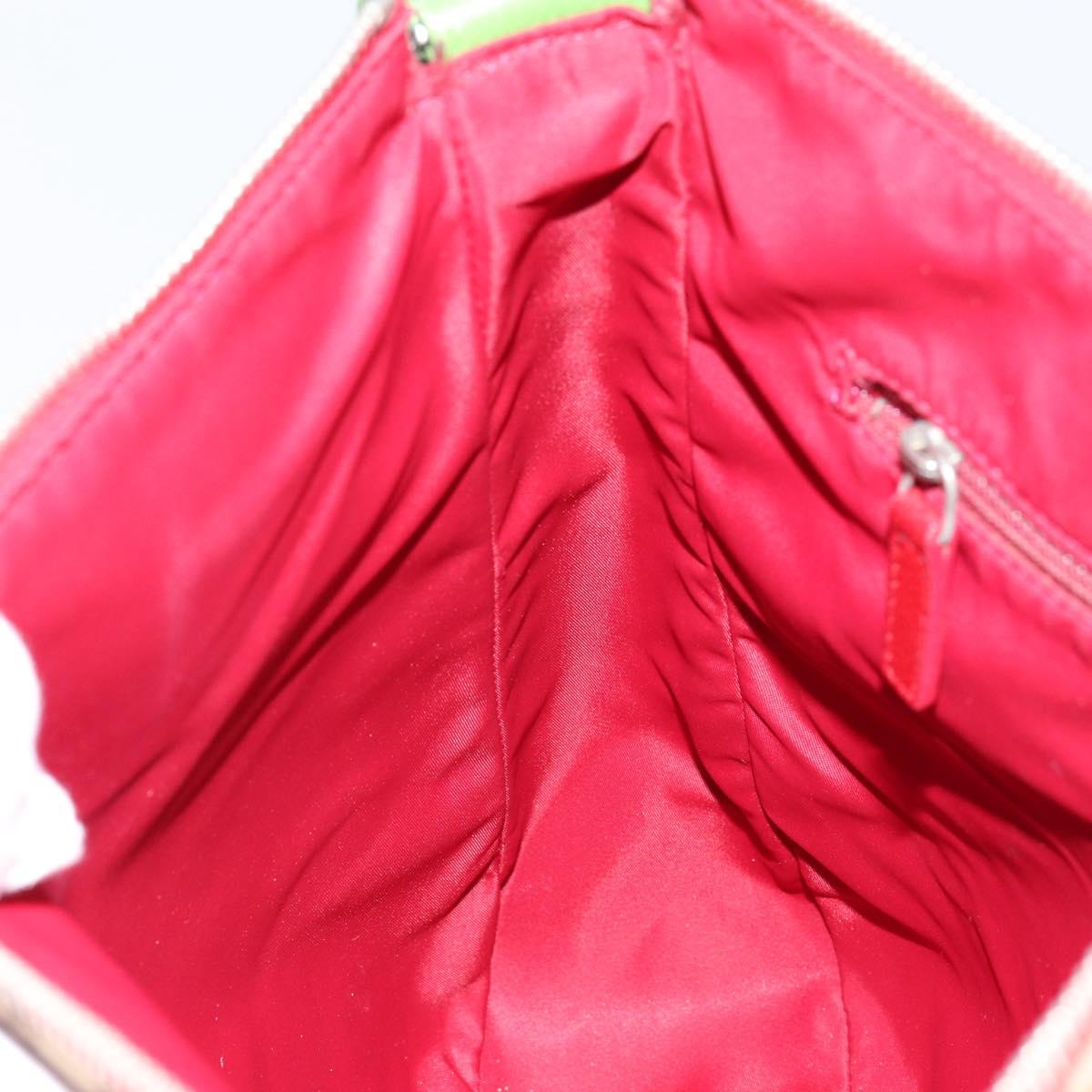 Christian Dior Trotter Canvas Shoulder Bag Rasta Color Beige Auth 153168