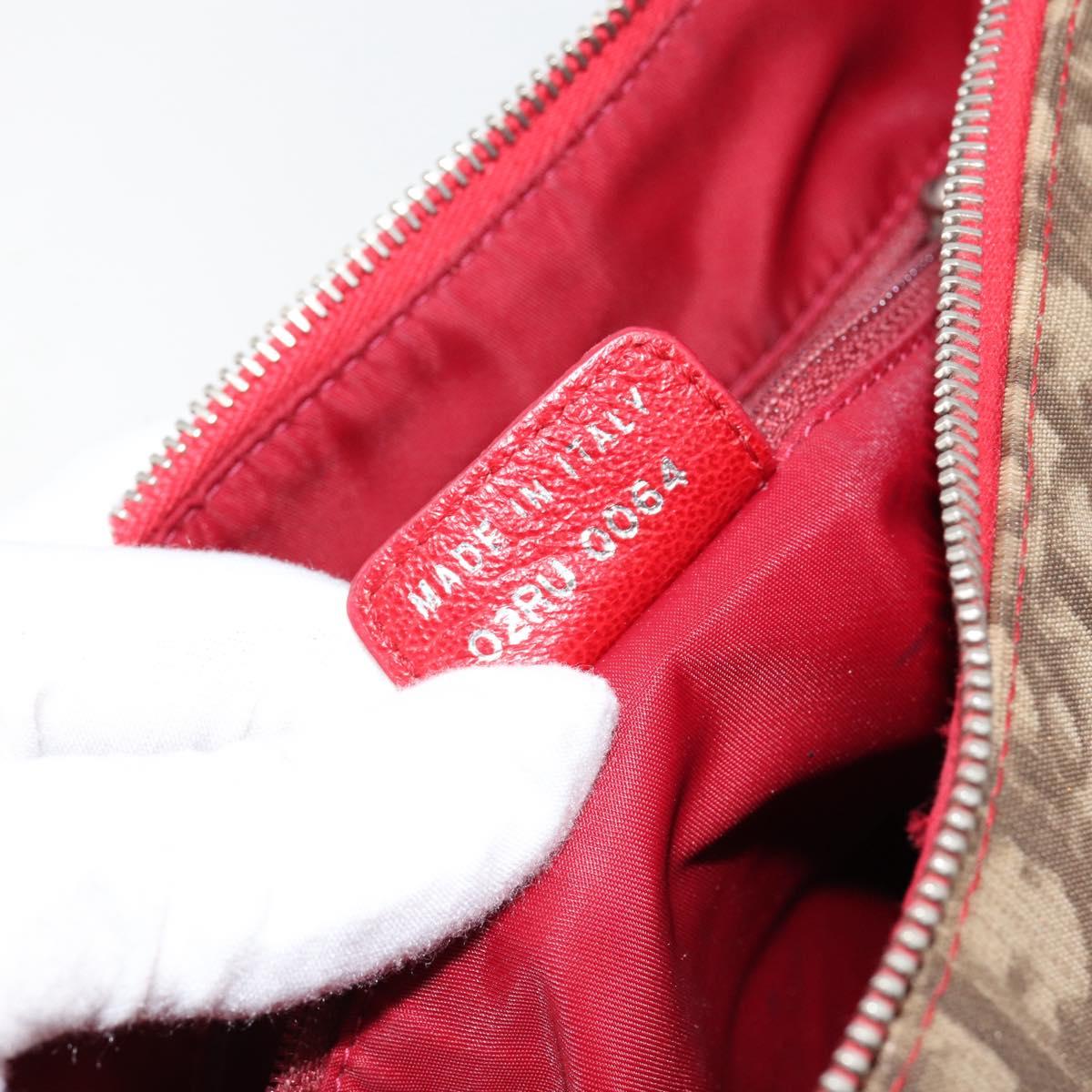 Christian Dior Trotter Canvas Shoulder Bag Rasta Color Beige Auth 153168