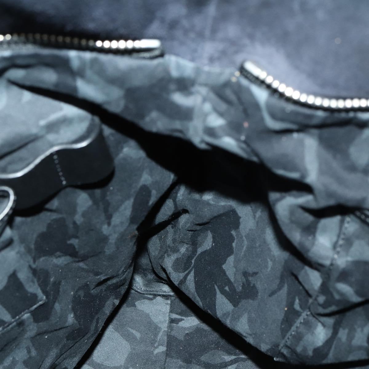 Jimmy Choo Tote Bag Suede 2way Navy Silver Auth 153171