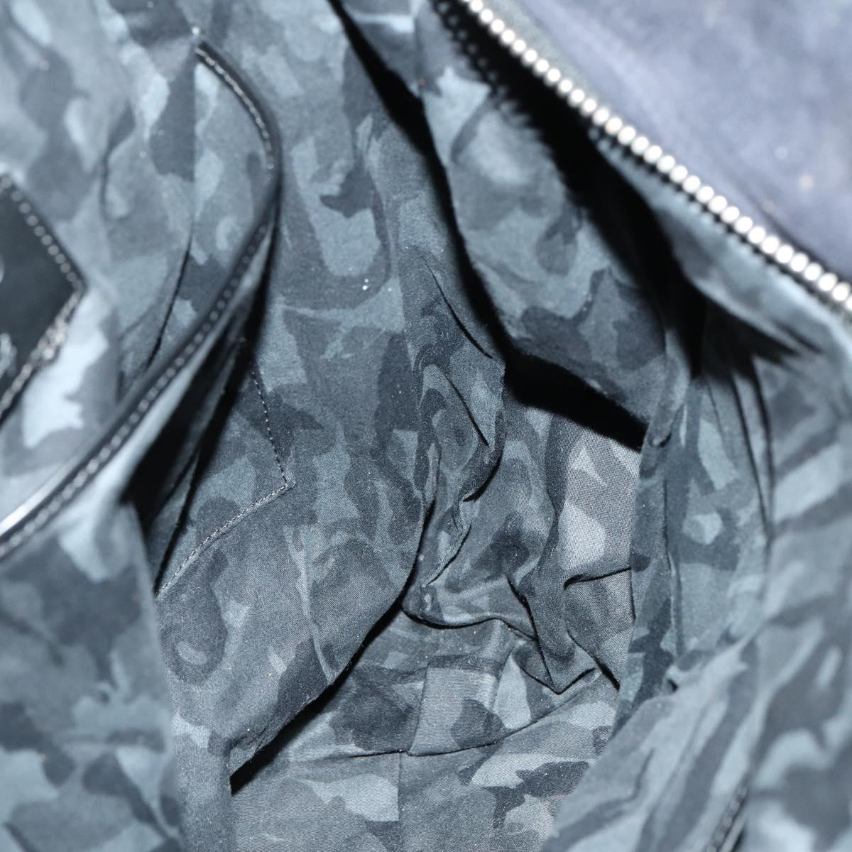 Jimmy Choo Tote Bag Suede 2way Navy Silver Auth 153171