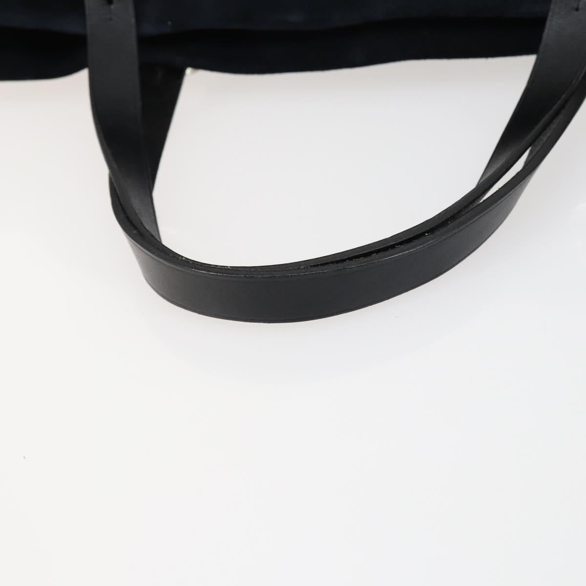 Jimmy Choo Tote Bag Suede 2way Navy Silver Auth 153171