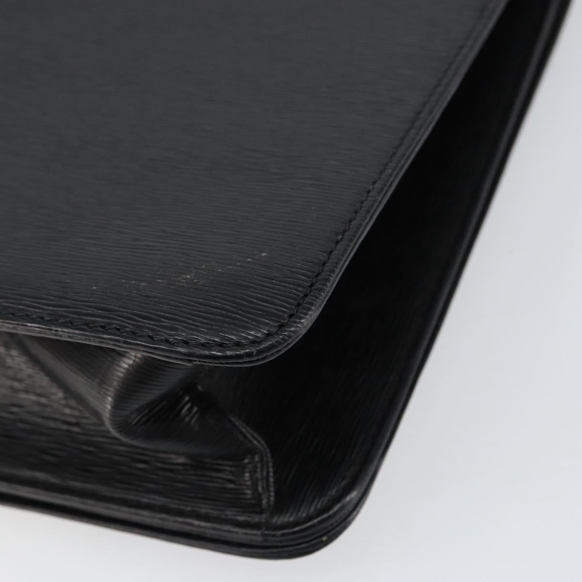 Chloe Chain Shoulder Bag Leather Black Gold Auth 153176