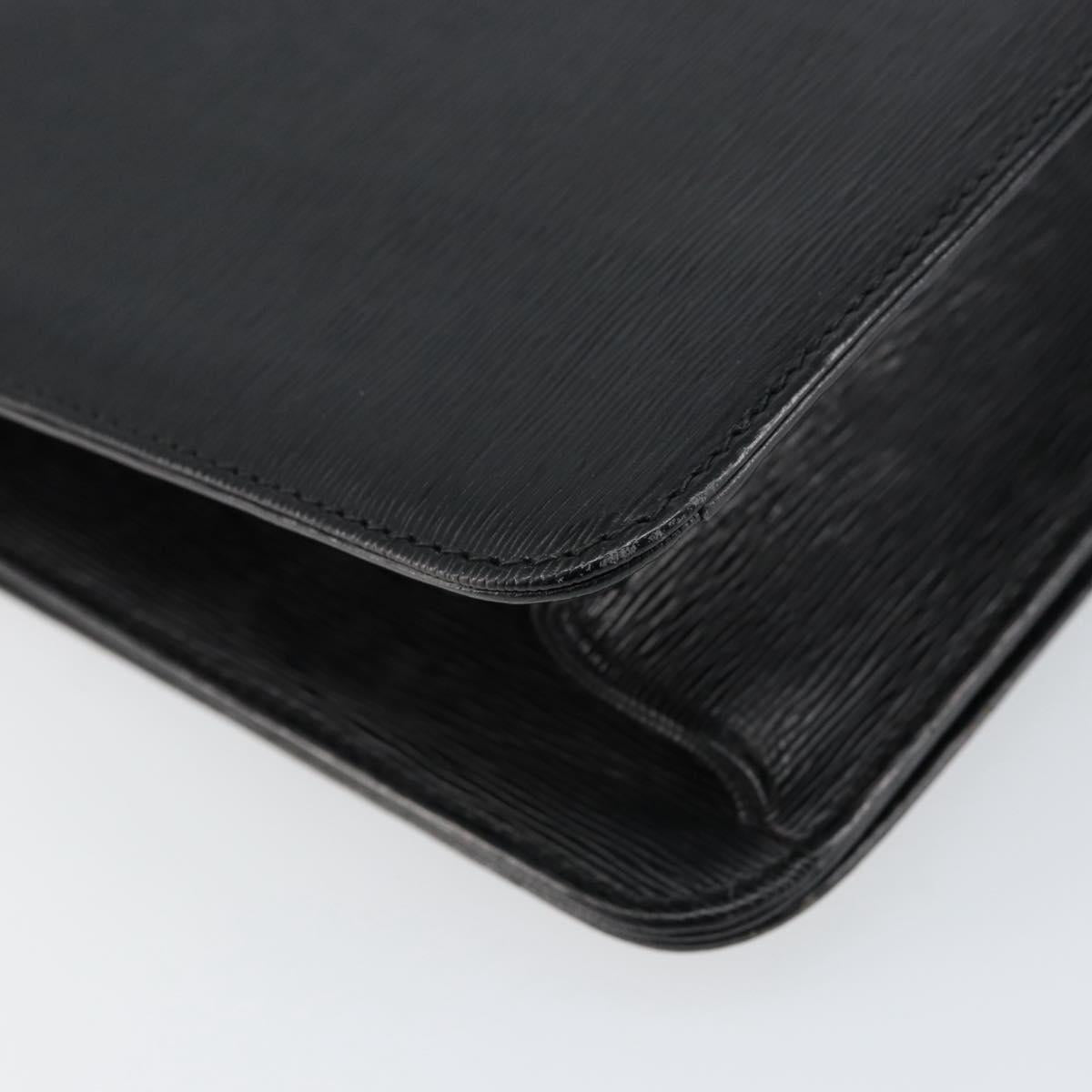 Chloe Chain Shoulder Bag Leather Black Gold Auth 153176