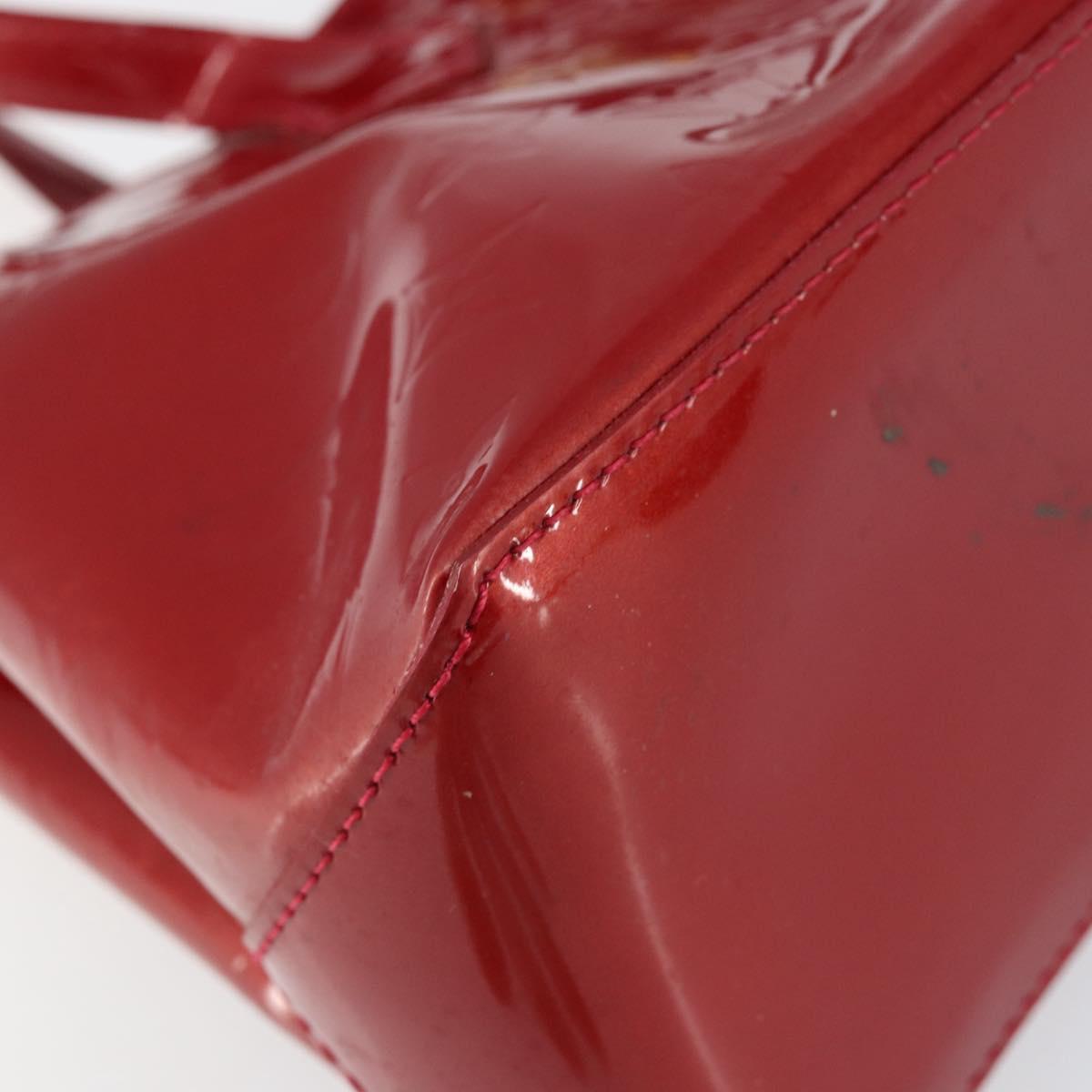 LOUIS VUITTON Monogram Vernis Wilshire PM Bag Pomme D'amour M93642 Auth 153177