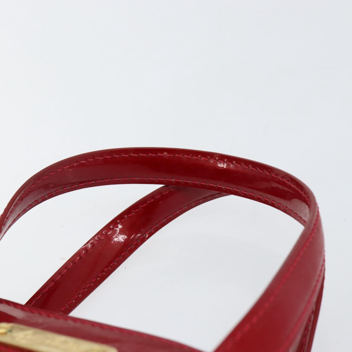 LOUIS VUITTON Monogram Vernis Wilshire PM Bag Pomme D'amour M93642 Auth 153177