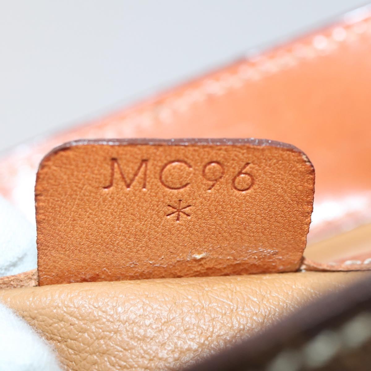 CELINE Macadam Canvas Backpack PVC Leather Brown Gold Auth 153182V