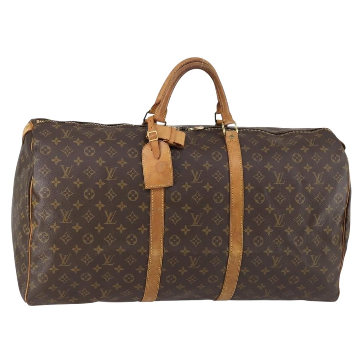 LOUIS VUITTON Monogram Keepall 60 Boston Bag M41422 LV Auth 153184