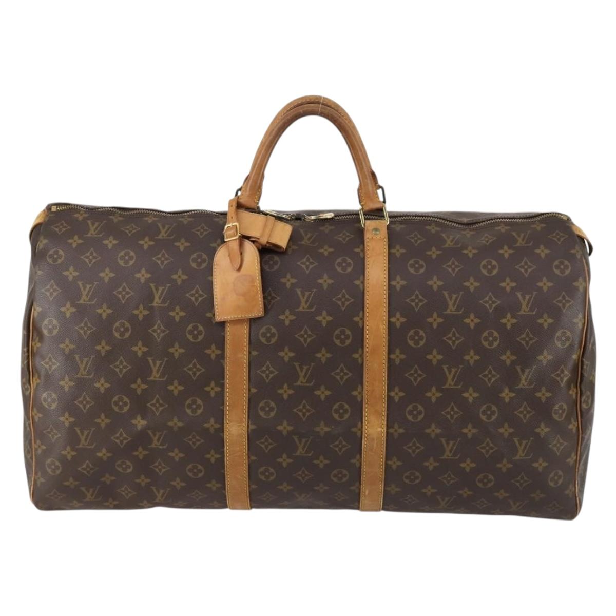 LOUIS VUITTON Monogram Keepall 60 Boston Bag M41422 LV Auth 153184