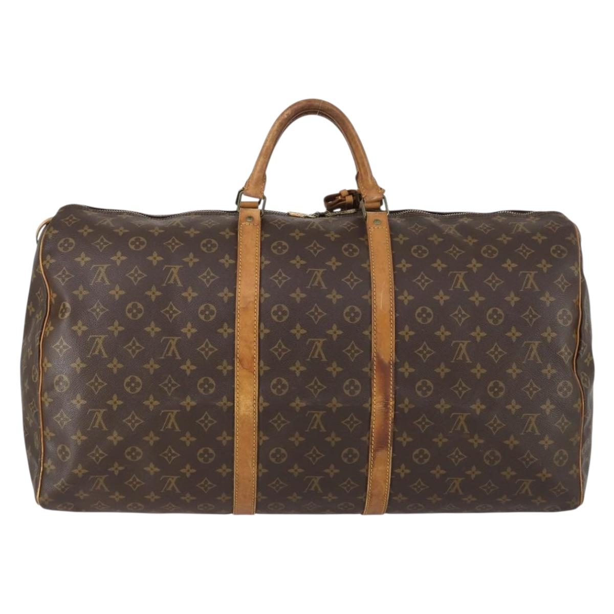 LOUIS VUITTON Monogram Keepall 60 Boston Bag M41422 LV Auth 153184