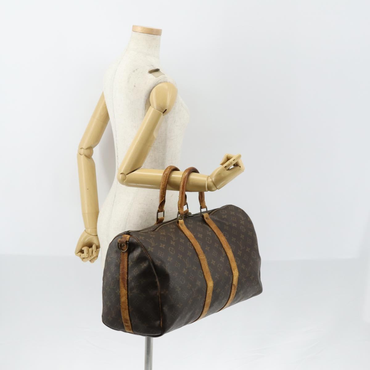 LOUIS VUITTON Monogram Keepall Bandouliere 45 Boston Bag M41418 LV Auth 153191