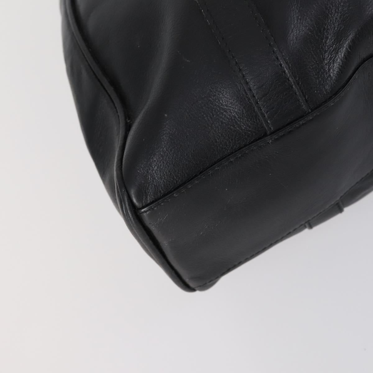 GUCCI Horsebit Tote Bag Leather Black Gold 002 270 0325 Auth 153193