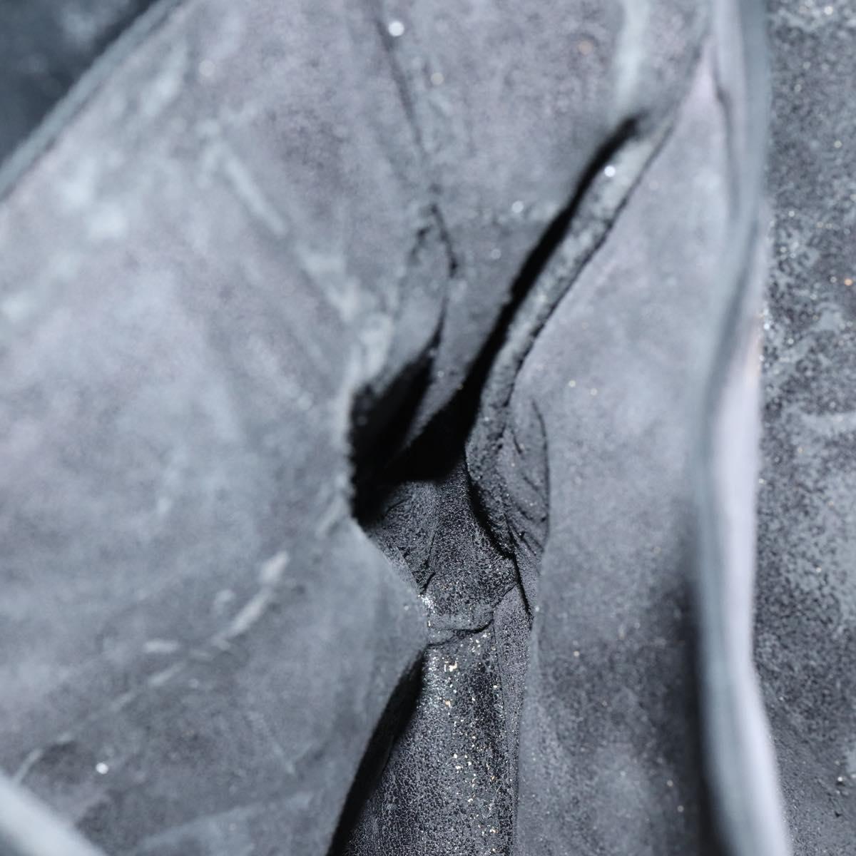 GUCCI Horsebit Tote Bag Leather Black Gold 002 270 0325 Auth 153193