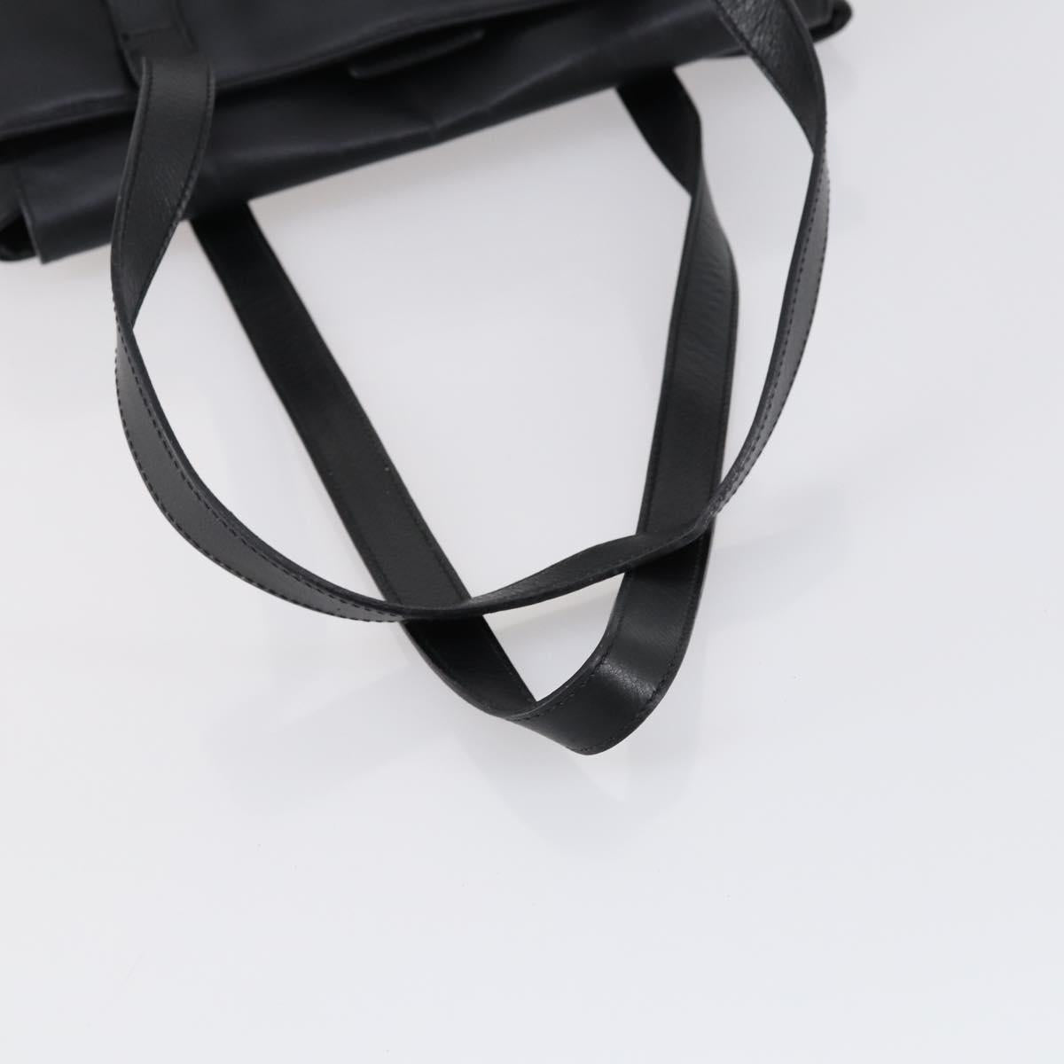 GUCCI Horsebit Tote Bag Leather Black Gold 002 270 0325 Auth 153193