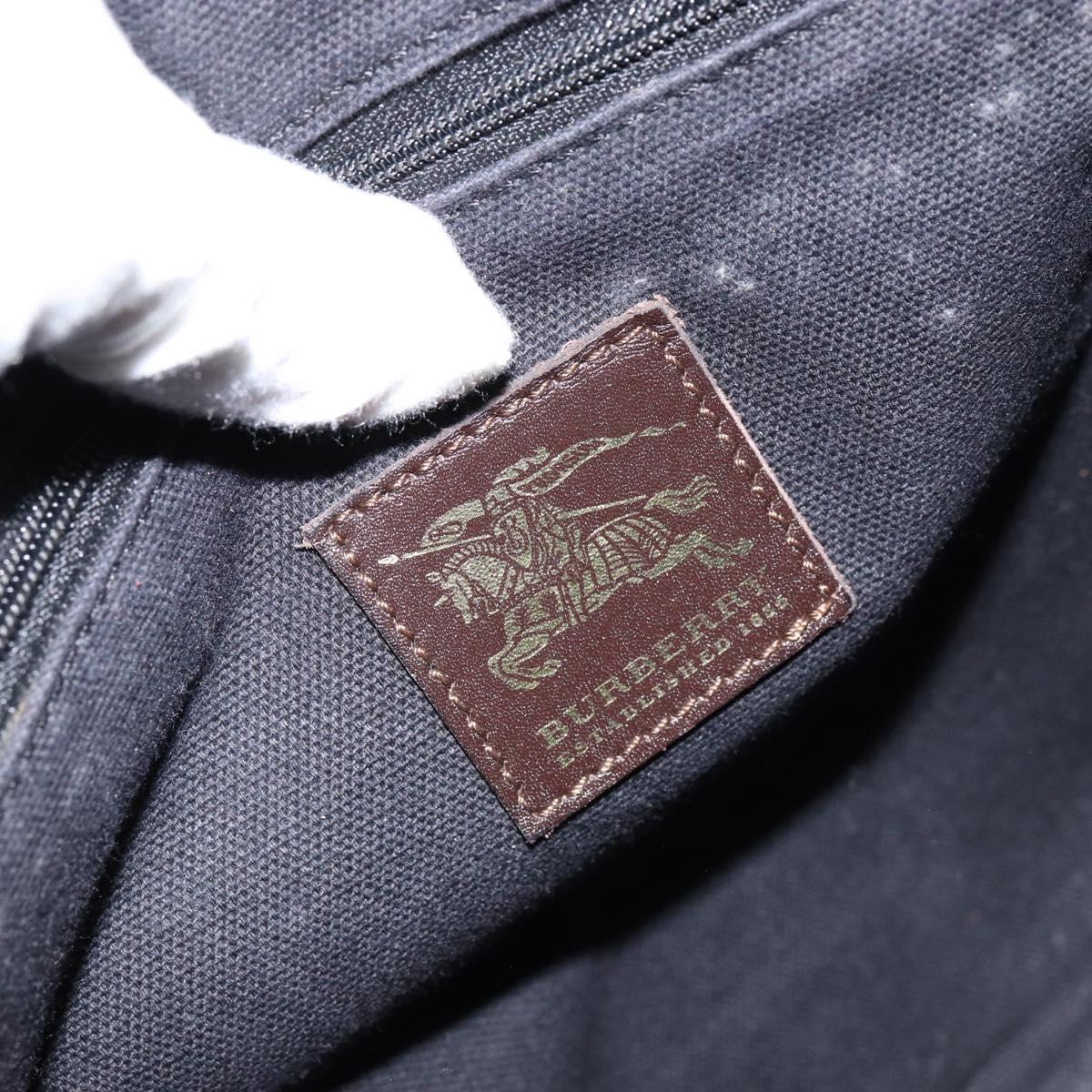 BURBERRY Nova Check Shoulder Bag PVC Beige Gold Auth 153196