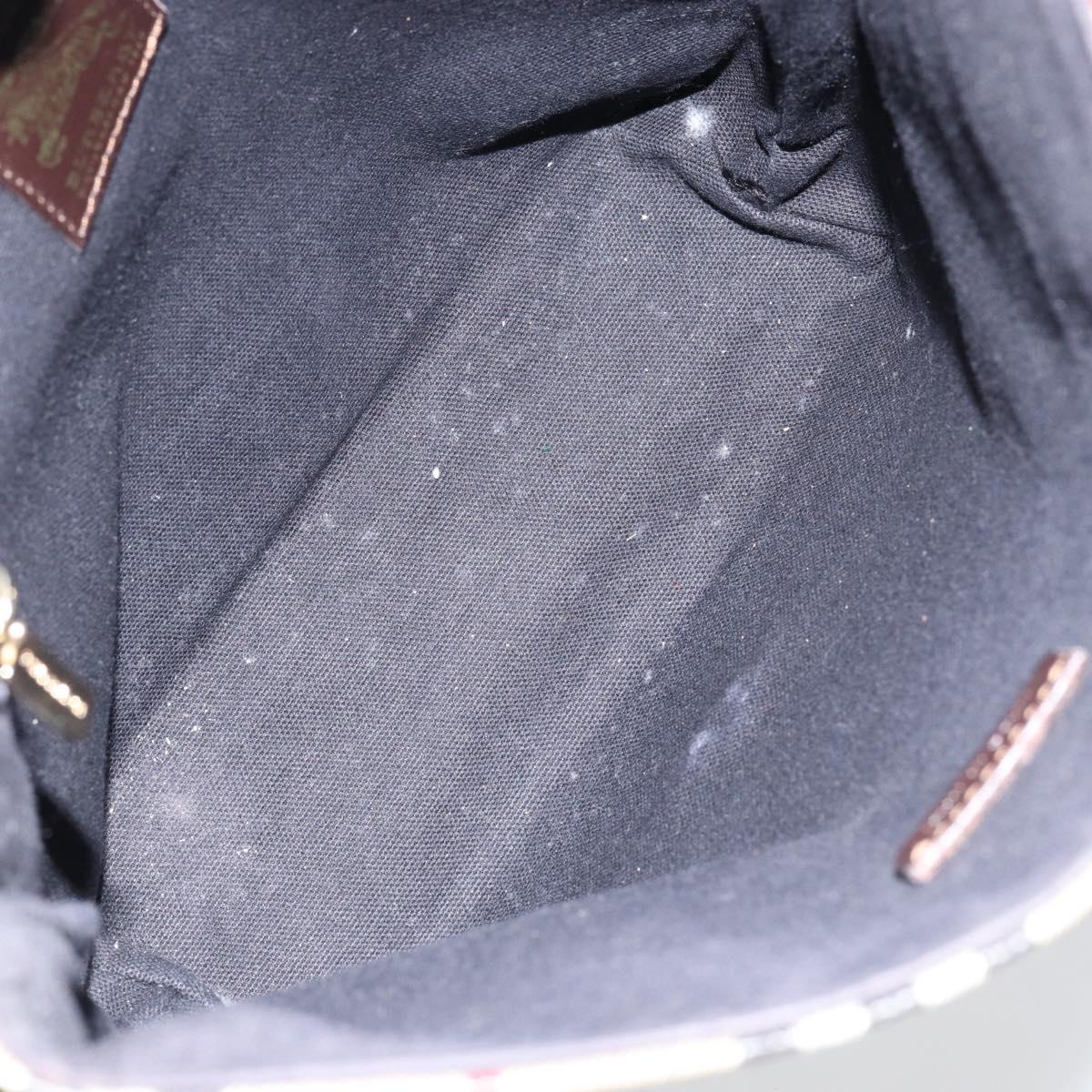 BURBERRY Nova Check Shoulder Bag PVC Beige Gold Auth 153196