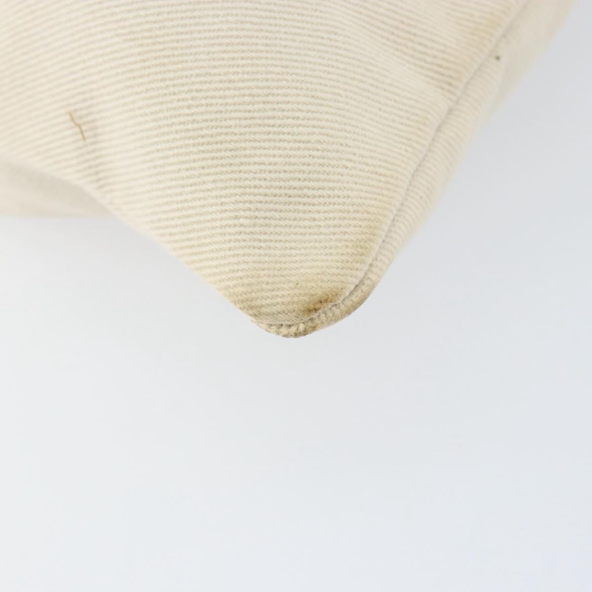 SAINT LAURENT Kahala Tote Bag Canvas Beige Gold 123435 Auth 153197