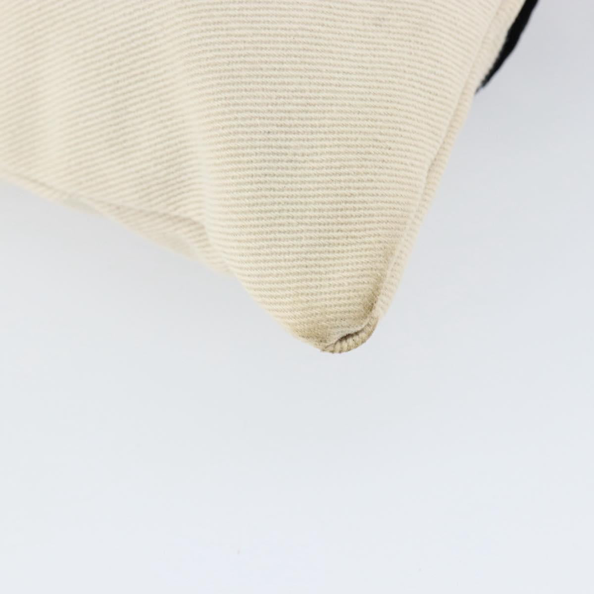 SAINT LAURENT Kahala Tote Bag Canvas Beige Gold 123435 Auth 153197