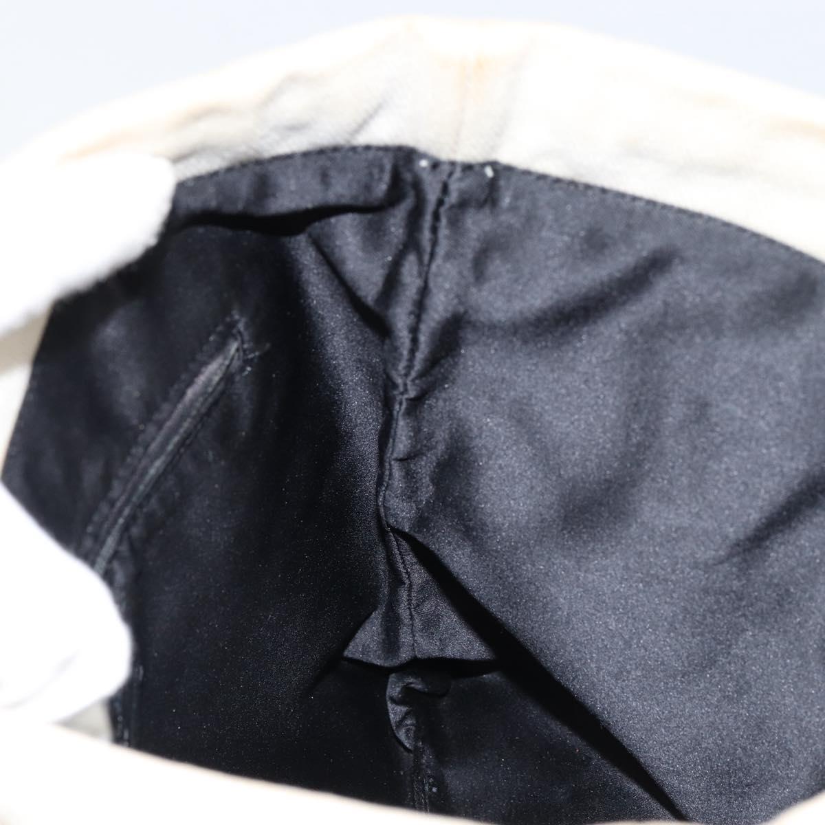 SAINT LAURENT Kahala Tote Bag Canvas Beige Gold 123435 Auth 153197