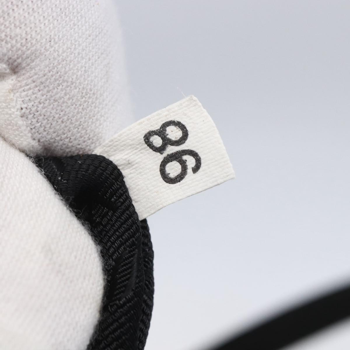 PRADA Hand Bag Nylon Black Silver Auth 153198