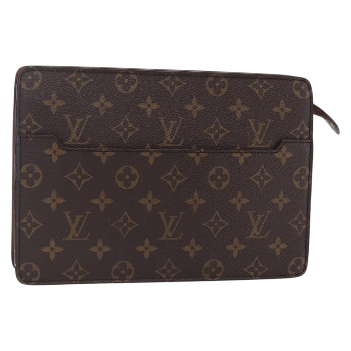 LOUIS VUITTON Monogram Pochette Homme Clutch Bag M51795 LV Auth 153201