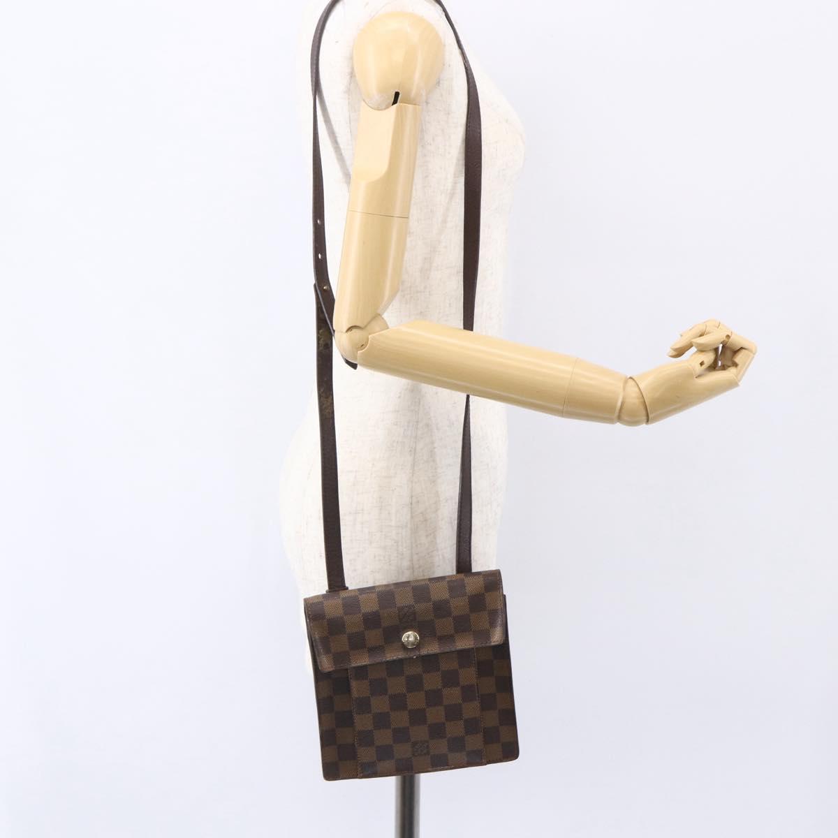 LOUIS VUITTON Damier Ebene Pimlico Shoulder Bag N45272 LV Auth 153205