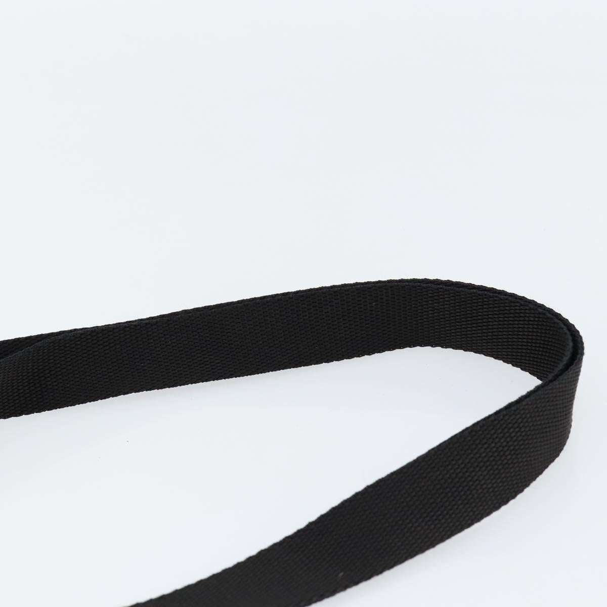 PRADA Shoulder Bag Nylon Black Silver Auth 153208