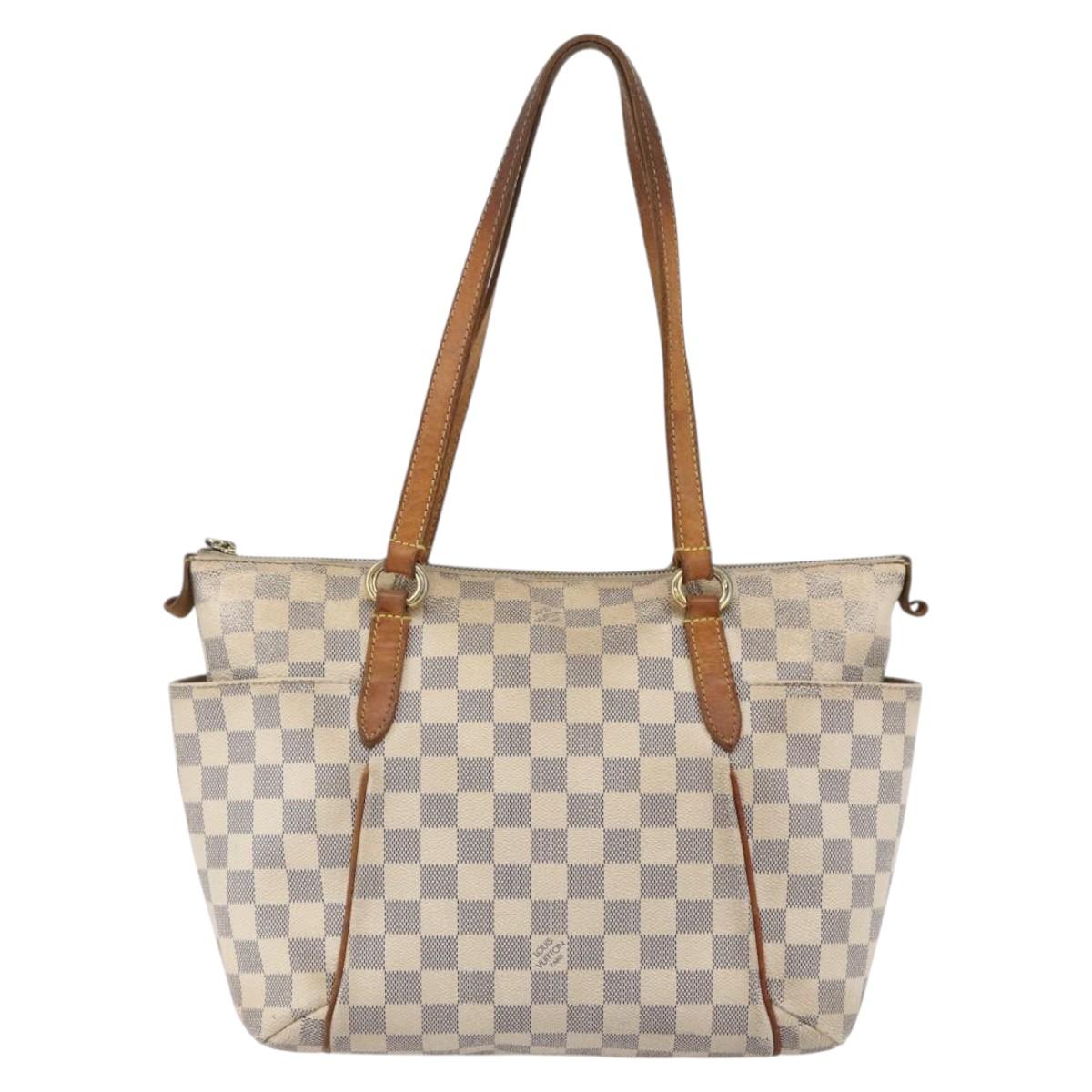 LOUIS VUITTON Damier Azur Totally PM Tote Bag N41280 LV Auth 153212