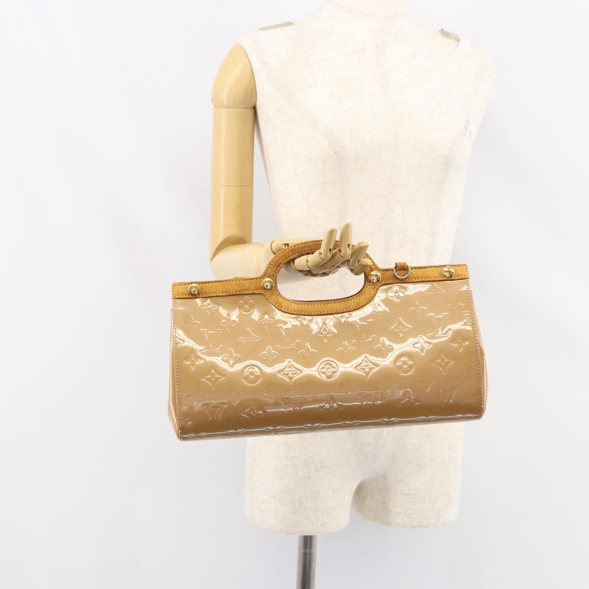 LOUIS VUITTON Monogram Vernis Roxbury Drive Bag 2Way Noisette M91372 Auth 153213