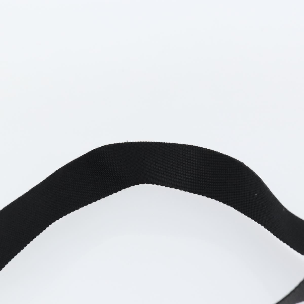 PRADA Shoulder Bag Nylon Black Silver Auth 153219