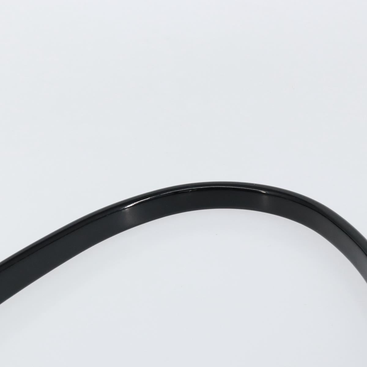 PRADA Shoulder Bag Leather Black Silver Auth 153221