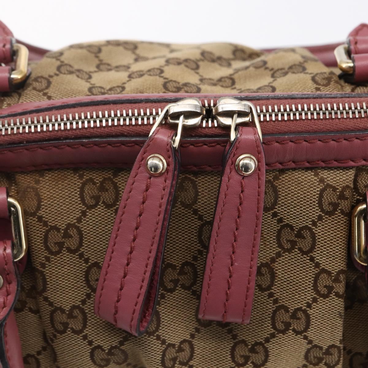 GUCCI GG Canvas Sukey Hand Bag Beige Gold 247902 Auth 153224