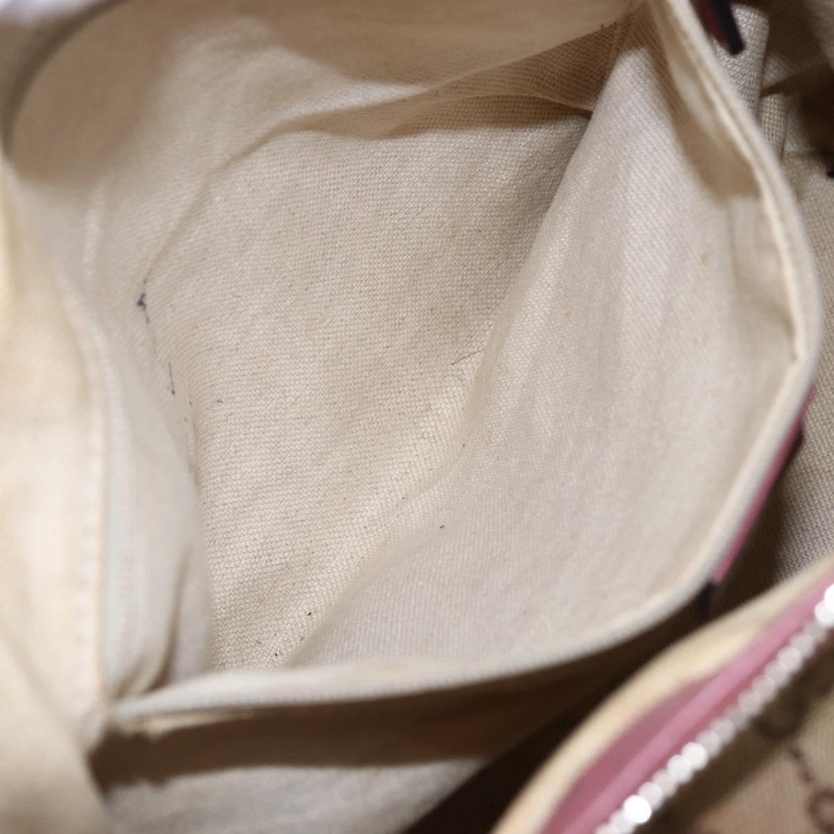 GUCCI GG Canvas Sukey Hand Bag Beige Gold 247902 Auth 153224