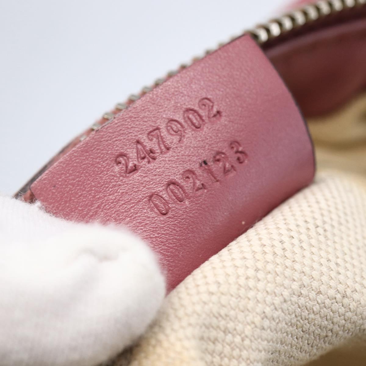 GUCCI GG Canvas Sukey Hand Bag Beige Gold 247902 Auth 153224